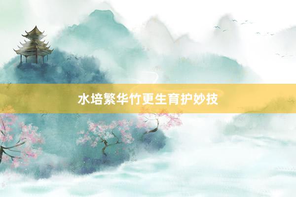 水培繁华竹更生育护妙技